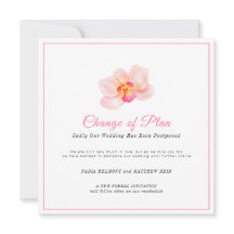 Boda cambio de plan de orquídea pospuesta