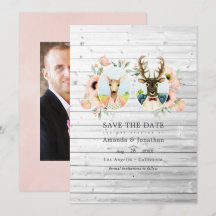 Boda caprichosa rústica de ciervos en el bosque de