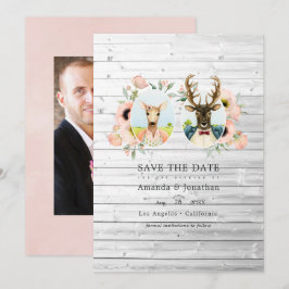 Reserva La Fecha Boda caprichosa rústica de ciervos en el bosque de