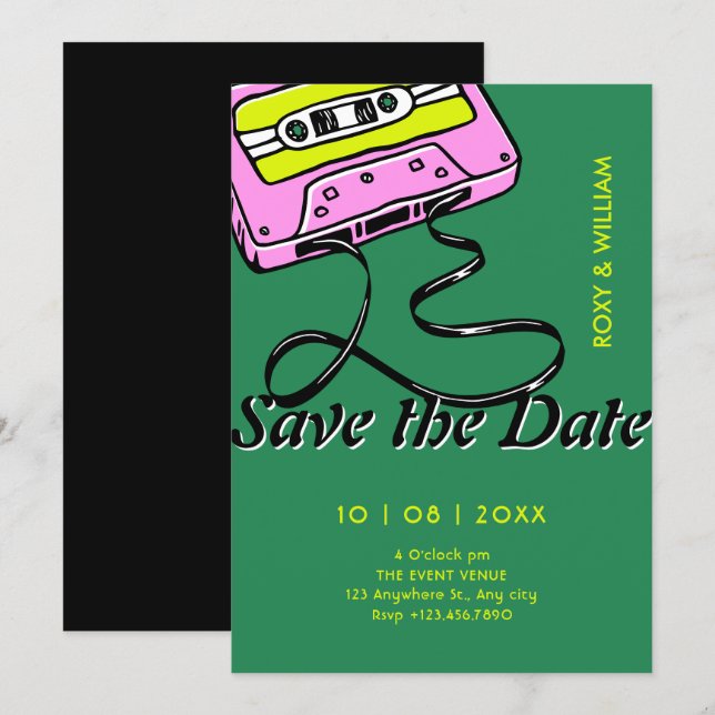 Reserva La Fecha Boda casete  (Anverso / Reverso)