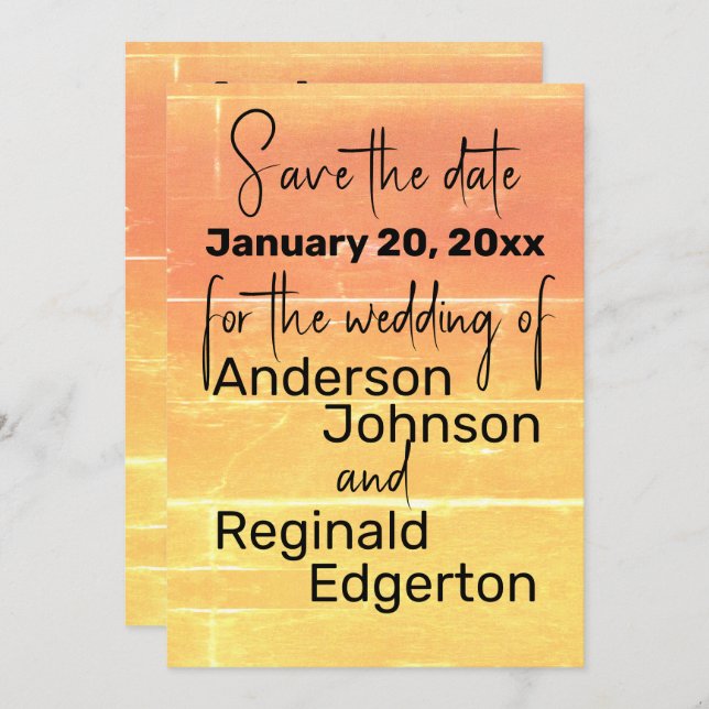 Reserva La Fecha Boda casual rústica de verano salva la fecha (Anverso / Reverso)
