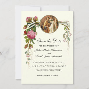 Reserva La Fecha Boda católica vintage Desposorios de María y José