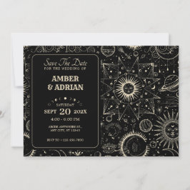 Reserva La Fecha Boda celestial boho astrología mágica