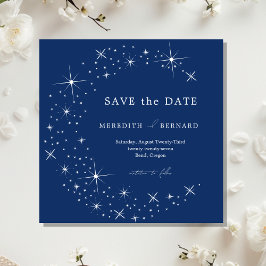 Reserva La Fecha Boda Celestial Elegante Luna Azul Guardar la Fecha