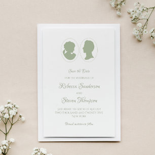 Reserva La Fecha Boda Clásica Cameo Regency Verde