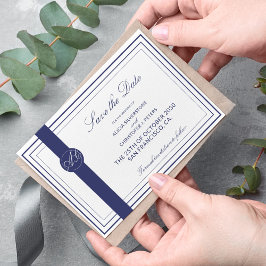 Reserva La Fecha Boda clásico elegante de caligrafía