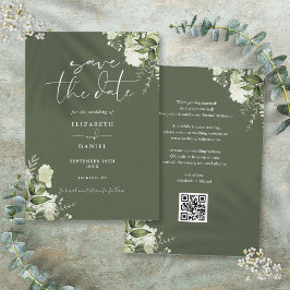 Reserva La Fecha Boda Código QR de Floristería Verde Oliva