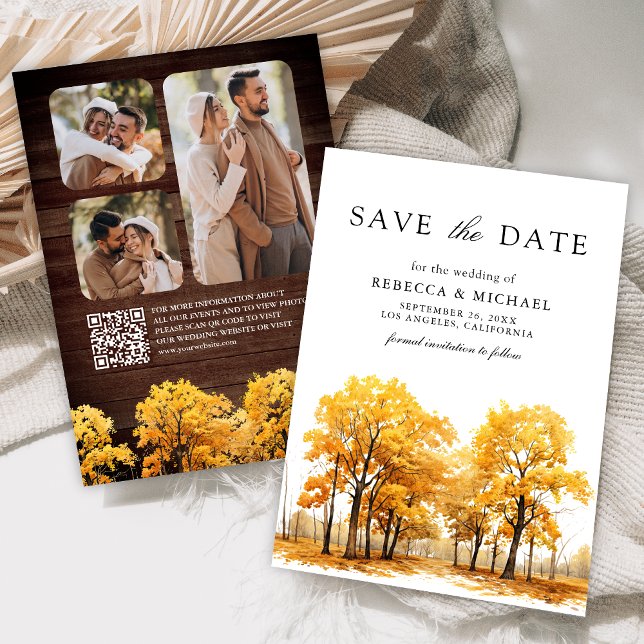 Reserva La Fecha Boda Código QR Foto Robles de Otoño (Subido por el creador)