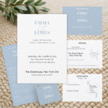 Boda con Ampersand Azul Inverso | Salvar la Fecha