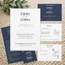 Boda con Ampersand de Navy Invertido | Salva la Fe