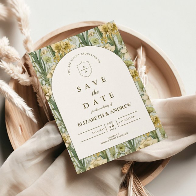 Reserva La Fecha Boda con Arco Floral Verde Salvia (Subido por el creador)
