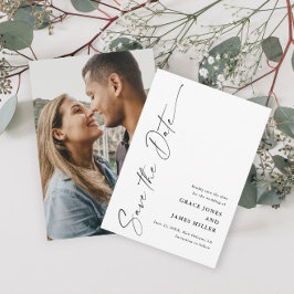 Reserva La Fecha Boda con foto de escritura elegante moderna