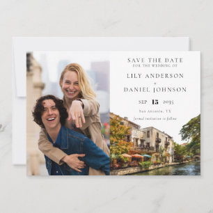 Reserva La Fecha Boda con Foto en Acuarela de San Antonio