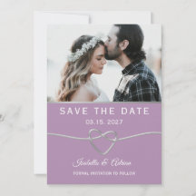Boda con foto morada y gris