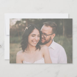 Reserva La Fecha Boda con guión minimalista moderno en blanco y neg