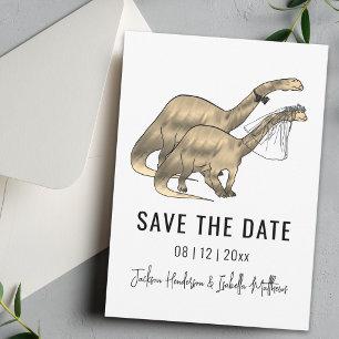 Reserva La Fecha Boda con tema de dinosaurios