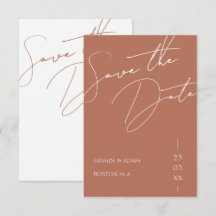 Boda con tipografía de guión minimalista Terracott