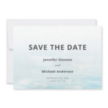 Boda de acuarela azul moderno