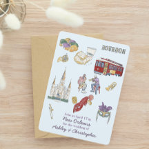 Boda de acuarela de Nueva Orleans