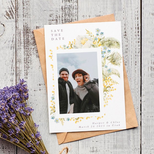 Reserva La Fecha Boda de acuarela de Spring Dreams Wild Florals (Subido por el creador)