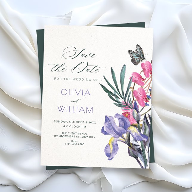 Reserva La Fecha Boda de acuarela floral (Subido por el creador)