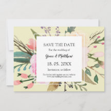 Boda de acuarela floral de bonito