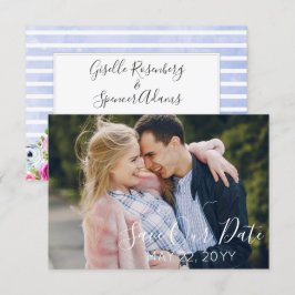 Reserva La Fecha Boda de acuarela floral moderna salva la fecha