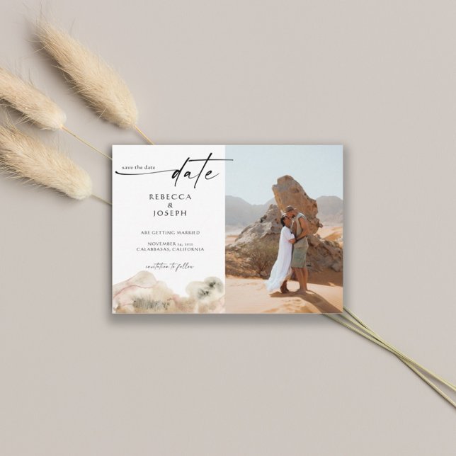 Reserva La Fecha Boda de acuarela minimalista moderno (Subido por el creador)