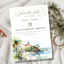Boda de acuarela paisajística en San Juan Puerto R