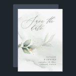 Reserva La Fecha Boda de acuarela y oro metálico<br><div class="desc">Invitación de boda con efecto de acuarela y oro metálico para guardar la fecha. Con hermosos detalles de acuarela. Esta invitación de boda moderna seguro que marca el estilo para tu gran día.</div>