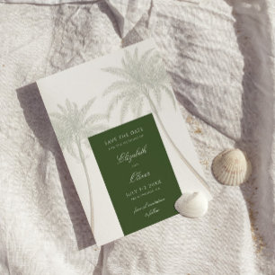 Reserva La Fecha Boda de árbol de palmas de época