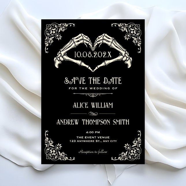 Reserva La Fecha Boda de arco gótico negro Save The Date (Subido por el creador)