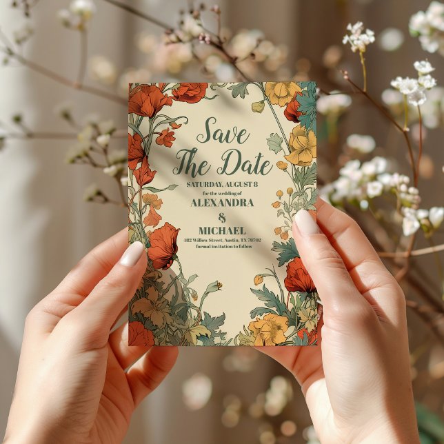 Reserva La Fecha Boda de Art Nouveau romántico (Subido por el creador)