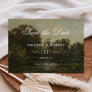 Reserva La Fecha Boda de Arte Fino Romántico Elegante