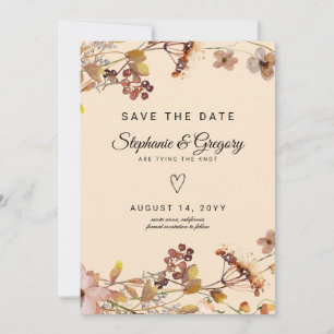 Reserva La Fecha Boda de Autumn Boho Wildflower