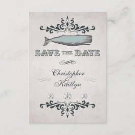 Reserva La Fecha Boda de ballenas en la playa victoriana vintage