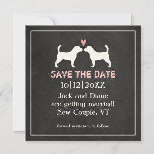 Reserva La Fecha Boda de Beagles Save the Date