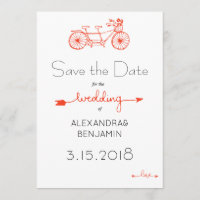 Boda de bicicleta de tándem informal moderno guard