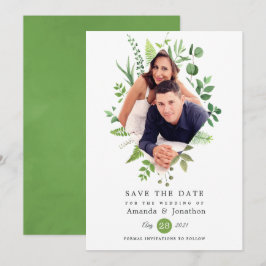 Reserva La Fecha Boda de bosque arbolado verde