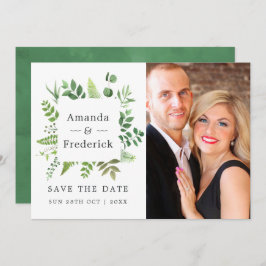 Reserva La Fecha Boda de bosque de madera y vegetación