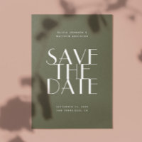 Boda de Bosque en Verde Oliva Suave | Foto & QR