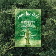 Boda de bosque rústico retro de roble acuático