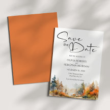 Boda de Bosques de Otoño Rústico