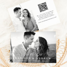 Boda de Caligrafía Moderna y Elegante con Código Q