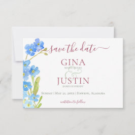 Reserva La Fecha Boda de Carnations y Forget Me Nots