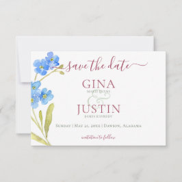 Reserva La Fecha Boda de Carnations y Forget Me Nots