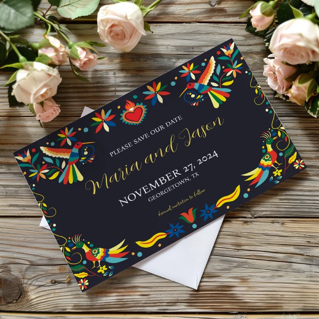 Reserva La Fecha Boda de Cinco de Mayo Fiesta (Mexican Colorful Cinco de Mayo Fiesta Wedding Save The Date)