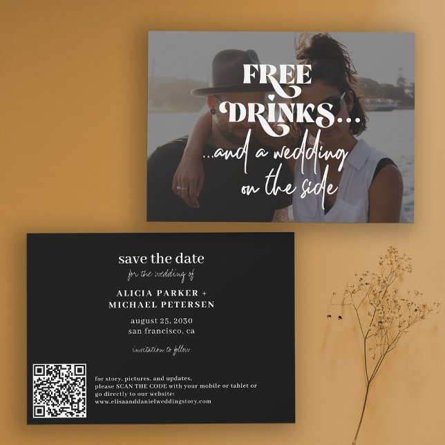 Reserva La Fecha Boda de CÓDIGO QR de fotografía moderna y divertid (Subido por el creador)