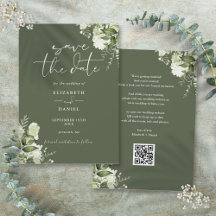 Boda de código QR de la vegetación vegetal verde o