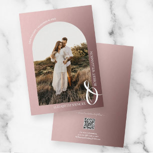 Reserva La Fecha Boda de código QR de oro rosa Foto
